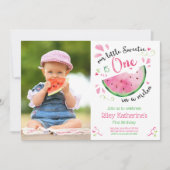 Un dans un Melon rose 1er anniversaire Invitation  (Devant)