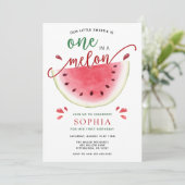 Un dans un Melon Watermelon Invitation d'anniversa (Debout devant)