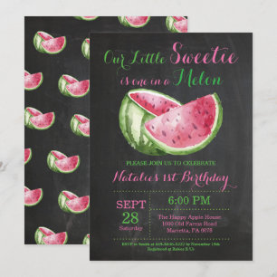 Un dans un Melon Watermelon Premier Invitation d'a