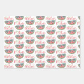 Un dans un Melon Wrapper Papier Plat Set de 3 (Devant 2)