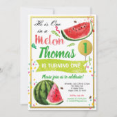 Un dans une invitation de premier anniversaire de  (Devant)