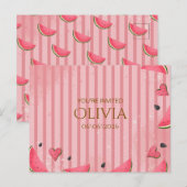 Un dans une invitation pour un premier anniversair (Devant / Derrière)