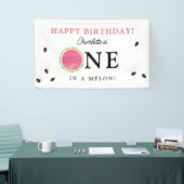 Un dans une pastèque Melon Été Bannière d'annivers (Salon professionnel)