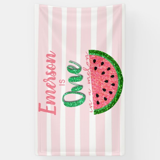Un dans une pastèque Melon Première bannière d'ann (Vertical)