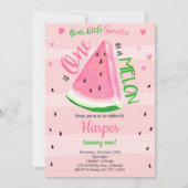 Un dans une pastèque rose melon Invitation d'anniv (Devant)