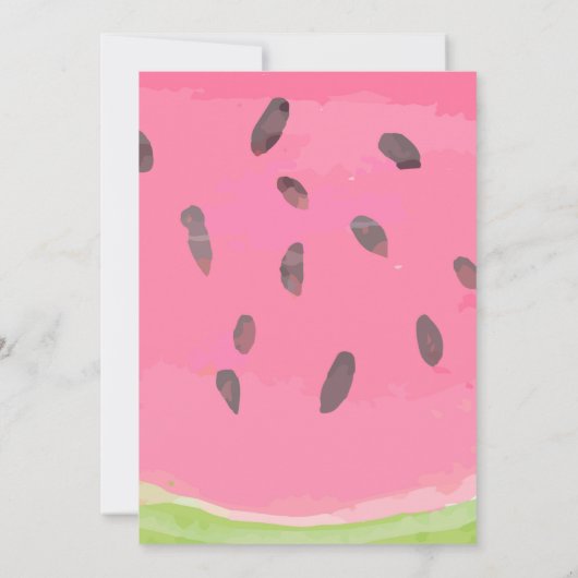 Un dans une pastèque rose melon Invitation d'anniv (Dos)