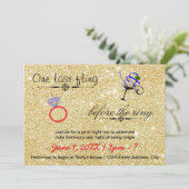 Un Dernier Fling / Or - Bachelorette Invitation (Debout devant)