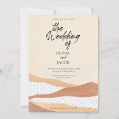 Un désert chaud | Boho faire-part de mariage (Devant)