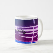 Un design abstrait original sur une tasse blanche (Devant droit)