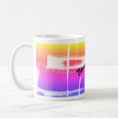 Un design abstrait original sur une tasse blanche (Gauche)