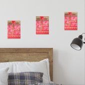 un design d'arrière - plan rose et or avec un roug (Chambre à coucher)