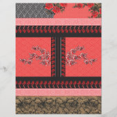 un design de papier peint rouge et noir (Devant)