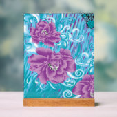 Un design textile dynamique avec violet et turq (Neutre)