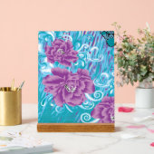 Un design textile dynamique avec violet et turq (Mariage)