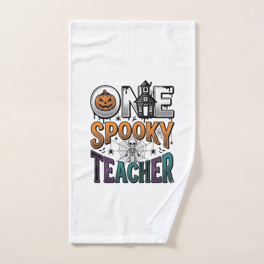Un design vectoriel Halloween d'un professeur effr (Serviette à main)