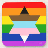 Un dessous de verre à drapeau de pont plus large (Devant)