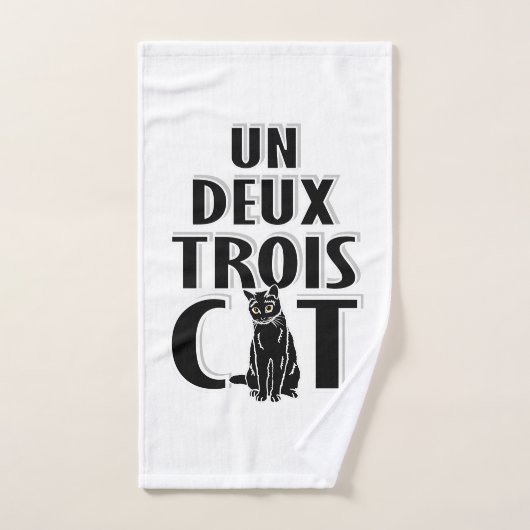 Un Deux Trois Cat French Cats Handdoek (Handdoek)