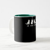 un deux trois cat tweekleurige koffiemok (Voorkant links)