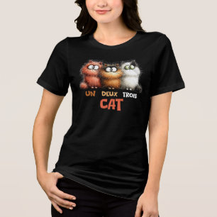 Un Deux Trois Kat, Franse Kat Tri-Blend Shirt