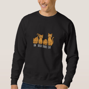 Un Deux Trois Kat - Grappige Franse Kattengrap Trui
