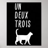 Un Deux Trois Kat T-shirt Grappig Frans Leraar Cad