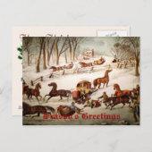 Un déversement sur la carte de Noël de neige (Devant / Derrière)