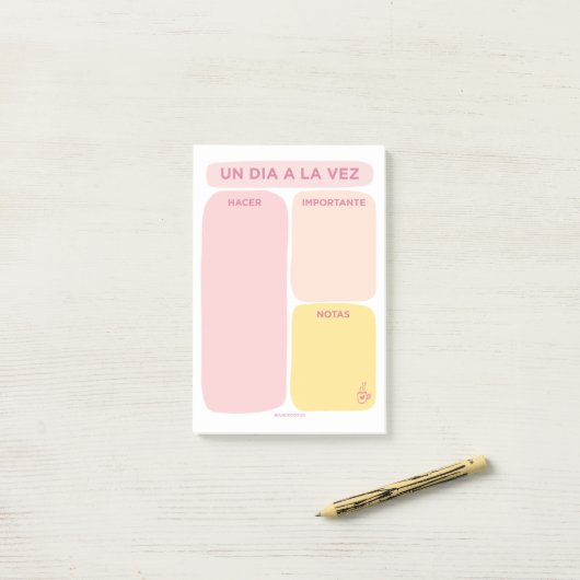 Un Día a la Vez - Post-it Notes (Sur un bureau)