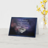 Un diamant est une carte de note de motivation pou (Fleur jaune)