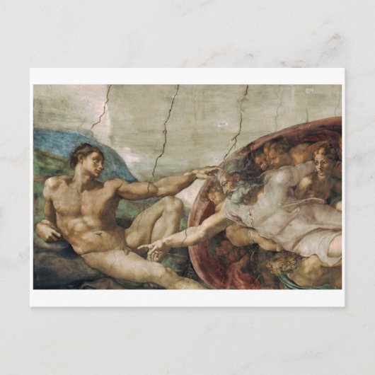 Un dieu curieux. Carte postale (Devant)