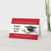 Un doctorat impressionnant ! Carte personnalisée d (Devant)