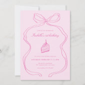 Un doux anniversaire Invitation fille premier anni (Devant)