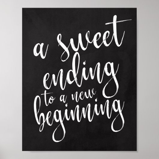 Un doux dénouement Panneau de mariage sur tableau (Devant)