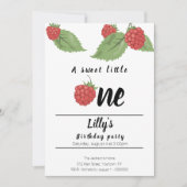 un doux petit anniversaire de framboise Invitation (Devant)