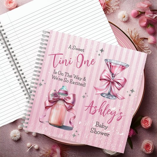 Un doux Tini One Coquette Baby shower livre d'hôte