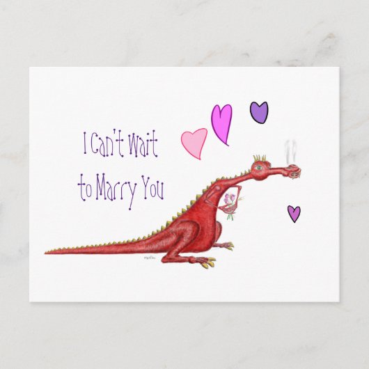 Un dragon aux fleurs Carte postale (Devant)