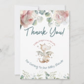 Un Dragon Bébé est sur le chemin Baby shower Merci (Devant)