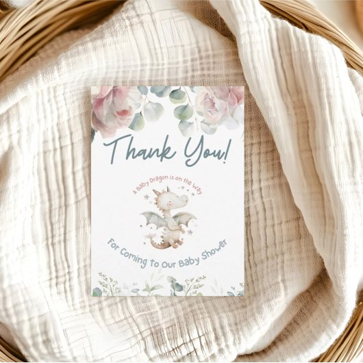 Un Dragon Bébé est sur le chemin Baby shower Merci