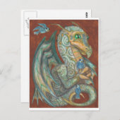 Un dragon Safe Perch et une carte postale de blueb (Devant / Derrière)