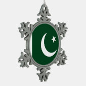 Un drapeau pakistanais ornement de flocs de neige (Gauche)