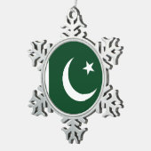 Un drapeau pakistanais ornement de flocs de neige (Vue impression)