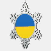 Un drapeau ukrainien ornement de flocon de neige (Vue impression)