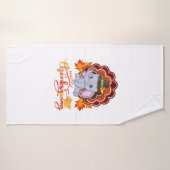 Un drôle d'éléphant Bon thanksgiving turc (Serviette de bain)