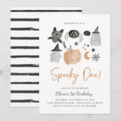 Un effrayant | Invitation de fantôme | 1er effraya (Devant / Derrière)