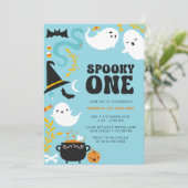 UN EFFRAYANT Invitation pour garçon Moderne et Mig (Debout devant)