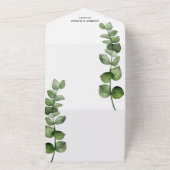 Un Elégant Eucalyptus QR Code Tout en une invitation (Dehors)
