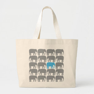 Un éléphant bleu dans le sac de troupeau