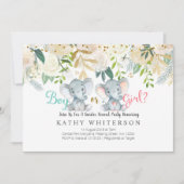 Un éléphant révèle son sexe Invitation Botanique (Devant)