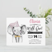 Un éléphant sauvage | Invitation à l'anniversaire  (Debout devant)