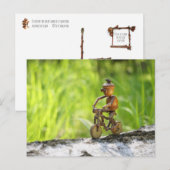 Un elfe d'Acorn à vélo carte postale (Devant / Derrière)