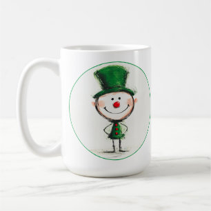 Un elfe de Noël souriant café personnalisé Mug